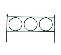 Заборчик садовый металлический Кольца, декоративный для сада