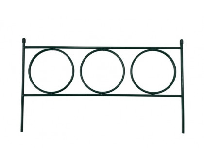 Заборчик садовый металлический Кольца, декоративный для сада