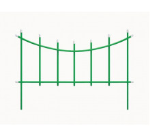 Заборчик садовый металлический Горизонталь, декоративный для сада